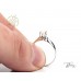  Нестандартен  Пръстен с Лабораторен Диамант 14К Бяло Злато  Bloom Jewellery